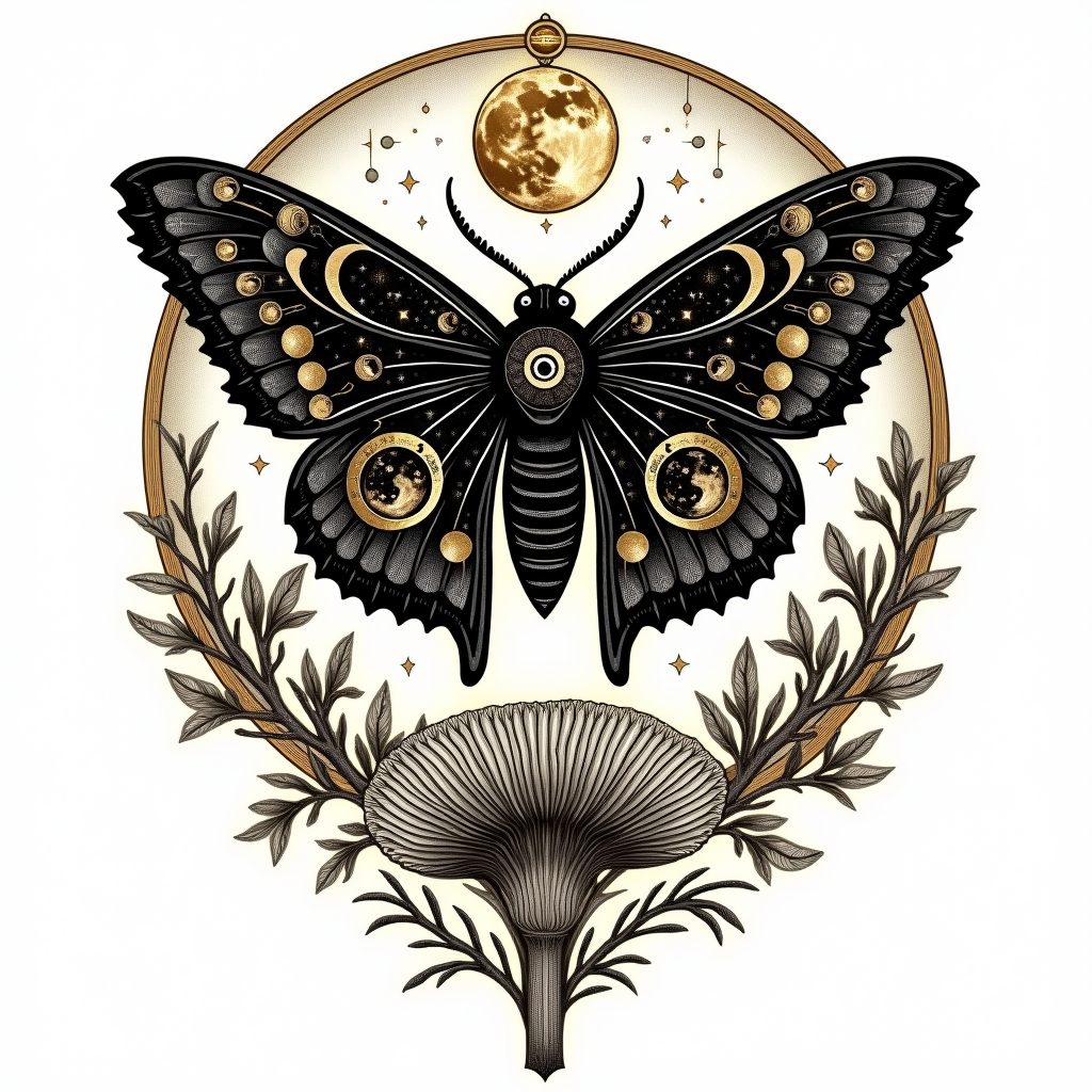 Mariposa Luna & Fases Lunares Místicas