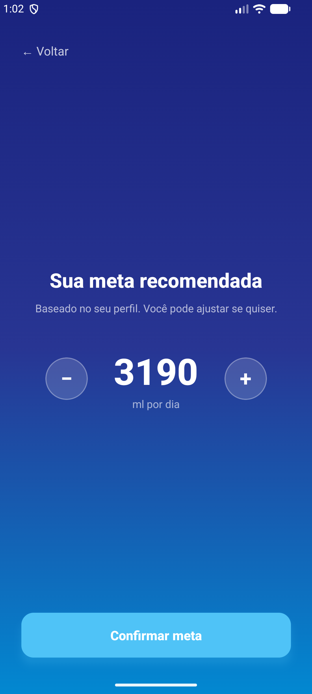 Recommended goal